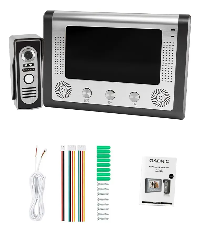 Portero Visor Eléctrico Gadnic Pantalla 7" LCD Cámara FHD