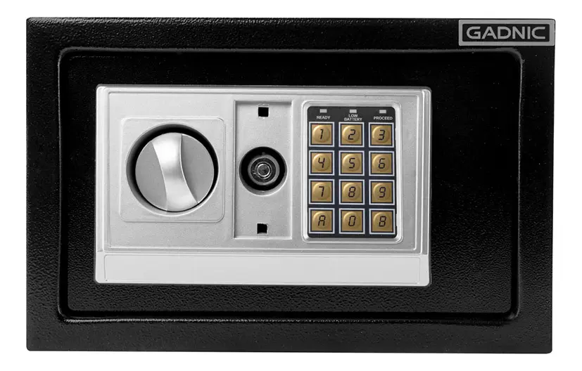 Caja Fuerte Gadnic Electrónica 31x20x20cm Pernos Acero