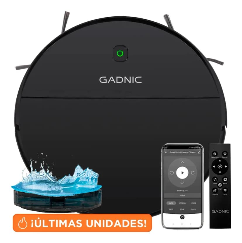 Aspiradora Robot Gadnic 3 Modos de Limpieza Negro
